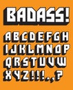 Badass Custom Retro Vector Alphabet