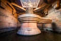 The Badavilinga Temple in Hampi has the largest monolithic Shiva Linga in Hampi, Karnataka, India