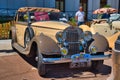 BADEN BADEN, GERMANY - JULY 2022: beige Horch 12 600 670 1931, oldtimer meeting in Kurpark