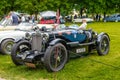 BADEN BADEN, GERMANY - JULY 2019: black MORRIS MG J-TYPE J4 MIDGET cabrio roadster 1932 1934, oldtimer meeting in Kurpark