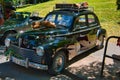 BADEN BADEN, GERMANY - JULY 2022: black Peugeot 203 1948, oldtimer meeting in Kurpark