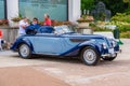 BADEN BADEN, GERMANY - JULY 2019: blue BMW 501 502 luxury saloon cabrio roadster 1952 1964, oldtimer meeting in Kurpark