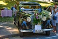 BADEN BADEN, GERMANY - JULY 2022: brown Mercedes-Benz W191 170 S 1949, oldtimer meeting in Kurpark