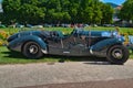 BADEN BADEN, GERMANY - JULY 2022: green BENTLEY SPEED SIX 4 Litre cabrio 1926, oldtimer meeting in Kurpark