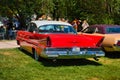 BADEN BADEN, GERMANY - JULY 2022: red Lincoln Premiere 1956, oldtimer meeting in Kurpark Royalty Free Stock Photo