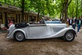 BADEN BADEN, GERMANY - JULY 2019: silver gray BENTLEY SPEED SIX