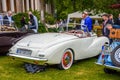 BADEN BADEN, GERMANY - JULY 2019: white beige SUNBEAM-TALBOT 90 MkII MK2 cabrio roadster 1950 1952, oldtimer meeting in Kurpark