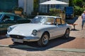 BADEN BADEN, GERMANY - JULY 2022: white 1966 FERRARI 330 GTC, oldtimer meeting in Kurpark