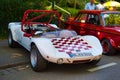 BADEN BADEN, GERMANY - JULY 2022: white red Maserati Type 61 1959, oldtimer meeting in Kurpark Royalty Free Stock Photo