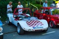 BADEN BADEN, GERMANY - JULY 2022: white red Maserati Type 61 1959, oldtimer meeting in Kurpark Royalty Free Stock Photo