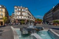 Baden Baden, September 22, 2020: Leopoldsplatz at the old town o