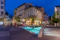 Baden Baden, September 22, 2020: Sunset view of Leopoldsplatz at