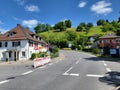Street view in Gailingen am Hochrhein. Royalty Free Stock Photo