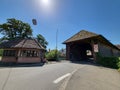 Street view in Gailingen am Hochrhein. Royalty Free Stock Photo