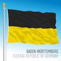 Baden Wurttenberg lander flag, federal state of Germany Royalty Free Stock Photo