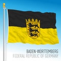 Baden Wurttenberg lander flag, federal state of Germany Royalty Free Stock Photo