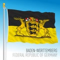 Baden Wurttenberg lander flag, federal state of Germany Royalty Free Stock Photo