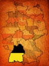 Baden-WÃÂ¼rttemberg.Stuttgart and other german provinces(states