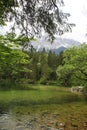 Badesee lake in Garmisch-Partenkirchen, Bavaria, Germany