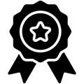 badge, award glyph icon, vector design usa independence day