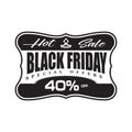 Black Friday Banners Sale black and white Vector