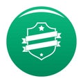 Badge business icon vector green Royalty Free Stock Photo