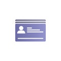 Badge, card color gradient vector icon