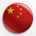 Badge - Chinese flag Royalty Free Stock Photo