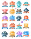 Badge colour set Royalty Free Stock Photo