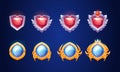 Badge with diamond for game ui level rank.