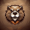 Badge, Emblem, and T-shirt Printing: Modern Beaver Mascot Logo Design for Esport & Sport Team Royalty Free Stock Photo