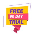 Badge Free 90 day Trial, vector illustration Royalty Free Stock Photo