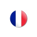 Badge with French flag. Vector illustration. Royalty Free Stock Photo