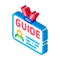 Badge Guide Isometric Icon Vector Illustration