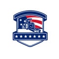 Brush Hogging Services USA Flag Badge Royalty Free Stock Photo