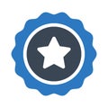 Badge vector glyph color icon Royalty Free Stock Photo