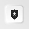 Badge, insignia icon - Vector. Simple element illustration from UI concept. Badge, insignia icon neumorphic style vector