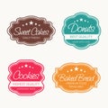 Badge, label and sticker for food shop.