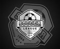 Badge logo design for a soccer team Royalty Free Stock Photo