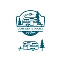 Badge logo style for rv park Royalty Free Stock Photo