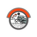 Sea Air Mountain Rescue Honey Badger Mascot Royalty Free Stock Photo