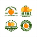 Badge Orange fruit organic product logo Collection Royalty Free Stock Photo