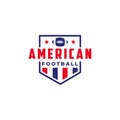 Badge patch emblem American football sport logo with Gridiron ball icon vector