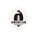 Badge patch emblem American football sport logo with Gridiron ball vector Royalty Free Stock Photo