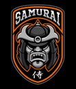 Badge of samurai warrior Royalty Free Stock Photo