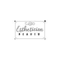 Badge for small businesses - Beauty Salon Esthetician. Sticker, stamp, logo - for design, hands made. With the use of Royalty Free Stock Photo
