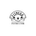 Badge for small businesses - Beauty Salon Fitness Instructor. Sticker, stamp, logo - for design, hands made. With the