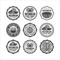 Badge stamps watermelon vector design collection