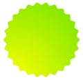 Badge, starburst, sunburst button background. Blank badge, button shape Royalty Free Stock Photo