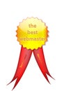 Badge to webmaster from santa Royalty Free Stock Photo